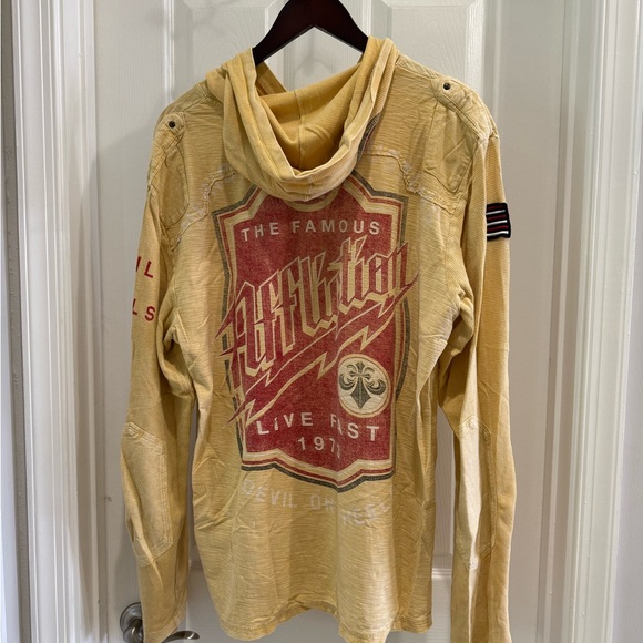 Affliction Thermal Hoodie Graphic Sweatshirt - 2XL - Picture 2 of 6